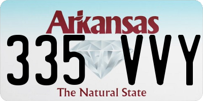 AR license plate 335VVY