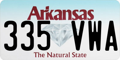 AR license plate 335VWA