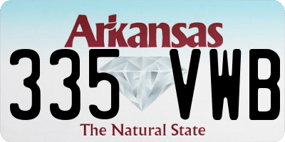 AR license plate 335VWB