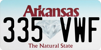 AR license plate 335VWF