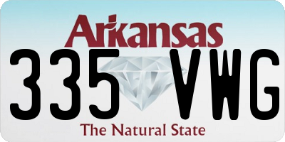 AR license plate 335VWG