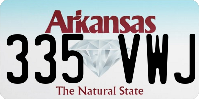 AR license plate 335VWJ