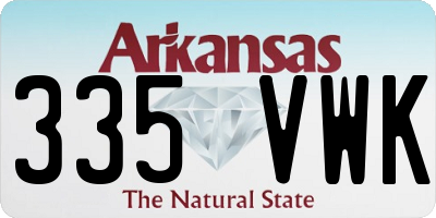 AR license plate 335VWK