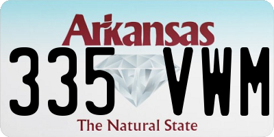 AR license plate 335VWM