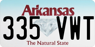 AR license plate 335VWT