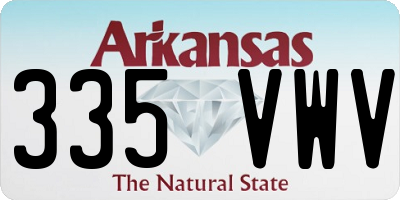 AR license plate 335VWV