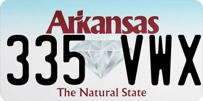 AR license plate 335VWX
