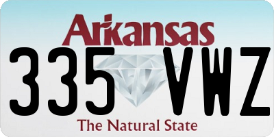 AR license plate 335VWZ