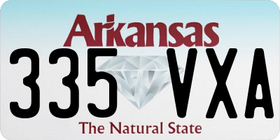 AR license plate 335VXA