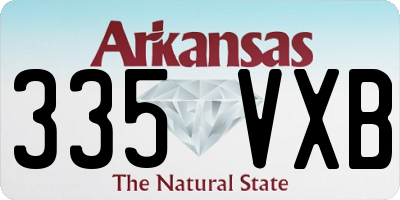 AR license plate 335VXB