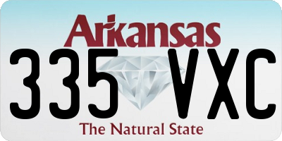 AR license plate 335VXC