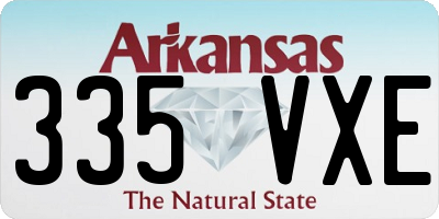 AR license plate 335VXE