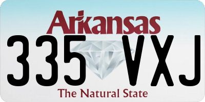 AR license plate 335VXJ