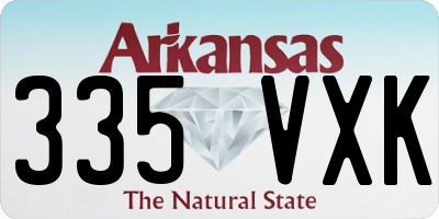 AR license plate 335VXK