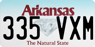 AR license plate 335VXM
