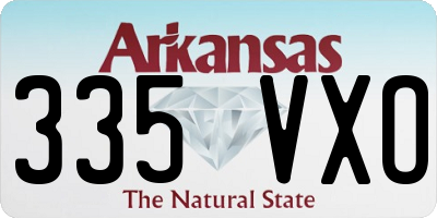 AR license plate 335VXO