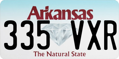 AR license plate 335VXR