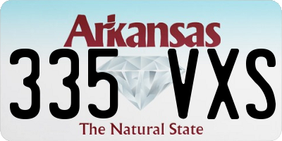 AR license plate 335VXS