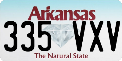 AR license plate 335VXV