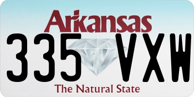 AR license plate 335VXW