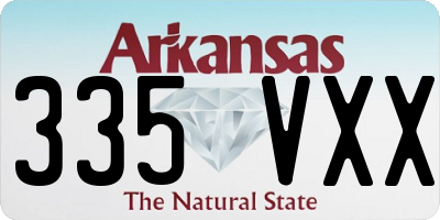 AR license plate 335VXX