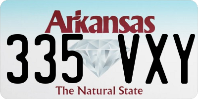 AR license plate 335VXY