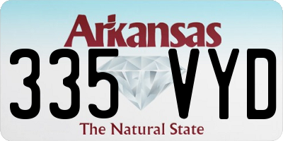 AR license plate 335VYD