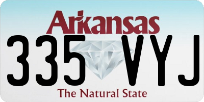 AR license plate 335VYJ