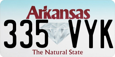 AR license plate 335VYK