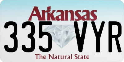 AR license plate 335VYR