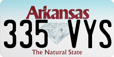 AR license plate 335VYS