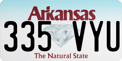AR license plate 335VYU