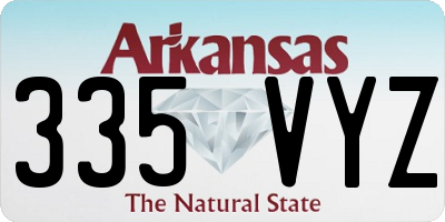 AR license plate 335VYZ
