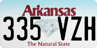 AR license plate 335VZH