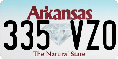 AR license plate 335VZO