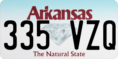 AR license plate 335VZQ