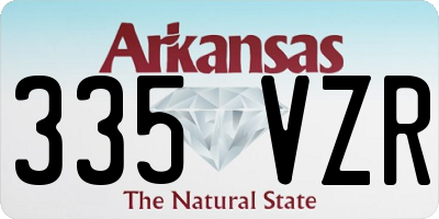 AR license plate 335VZR