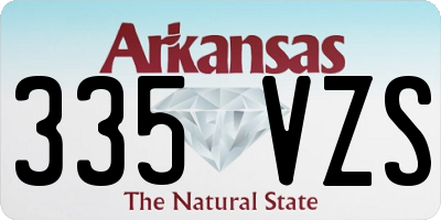 AR license plate 335VZS
