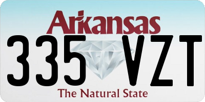 AR license plate 335VZT