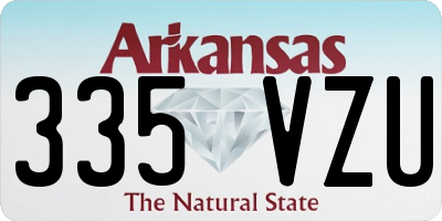 AR license plate 335VZU