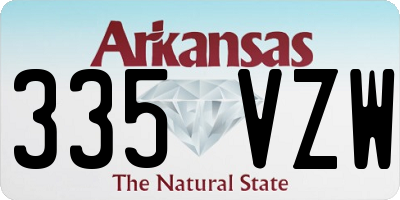 AR license plate 335VZW