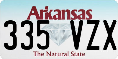 AR license plate 335VZX