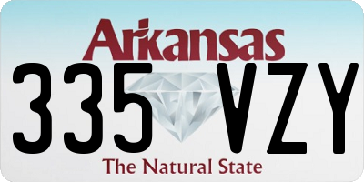 AR license plate 335VZY