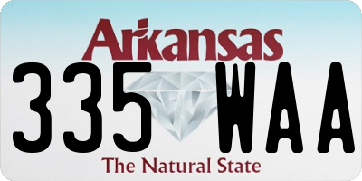 AR license plate 335WAA
