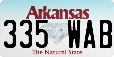 AR license plate 335WAB