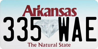 AR license plate 335WAE