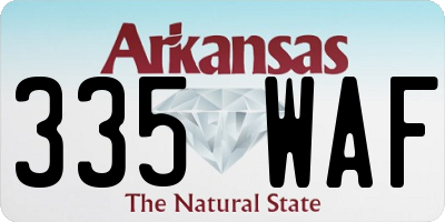 AR license plate 335WAF