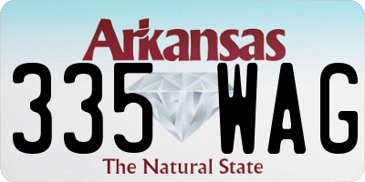 AR license plate 335WAG