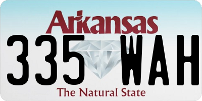 AR license plate 335WAH