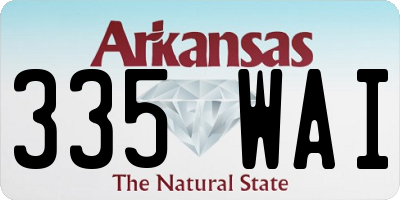 AR license plate 335WAI